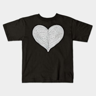 Black and white heart design | Kids T-Shirt